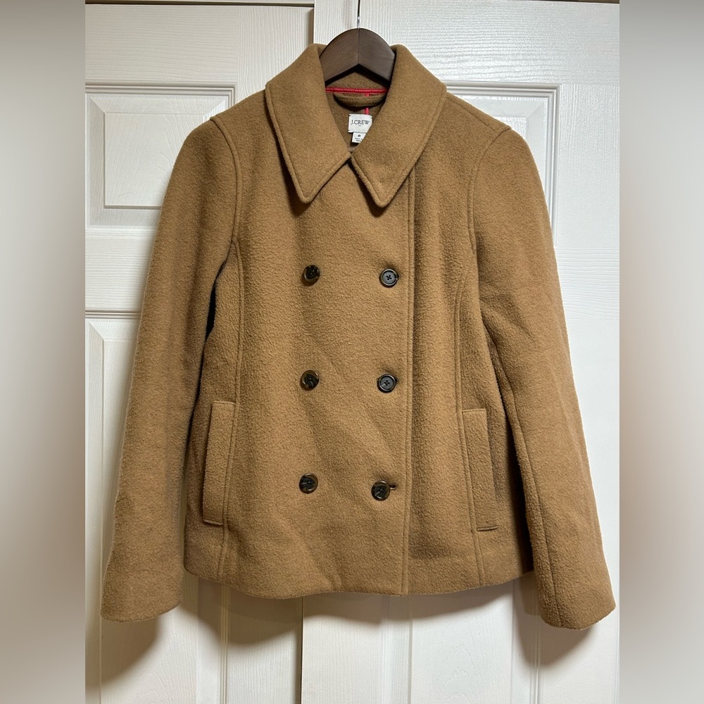 J Crew Camel Color Wool Jacket Size 8